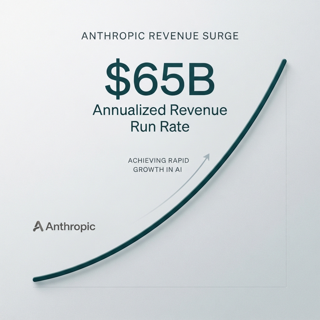 Anthropic’s annualized revenue surges to $65B