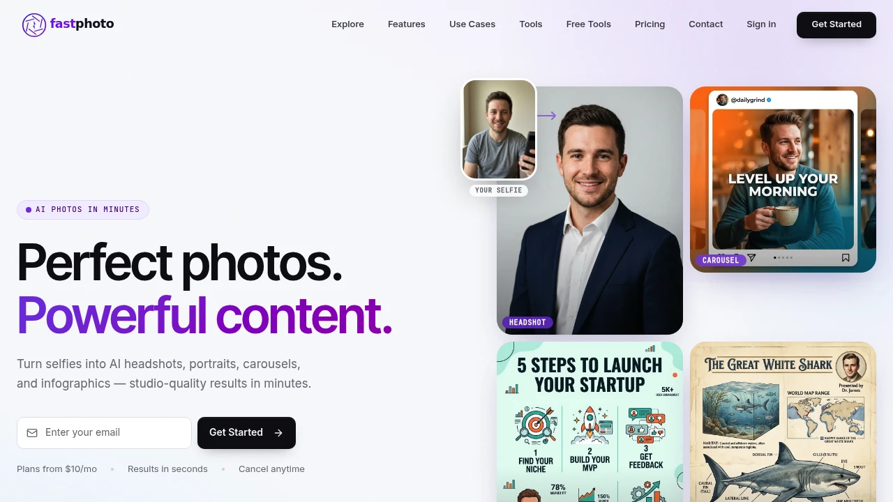 Screenshot of Fast Photo website