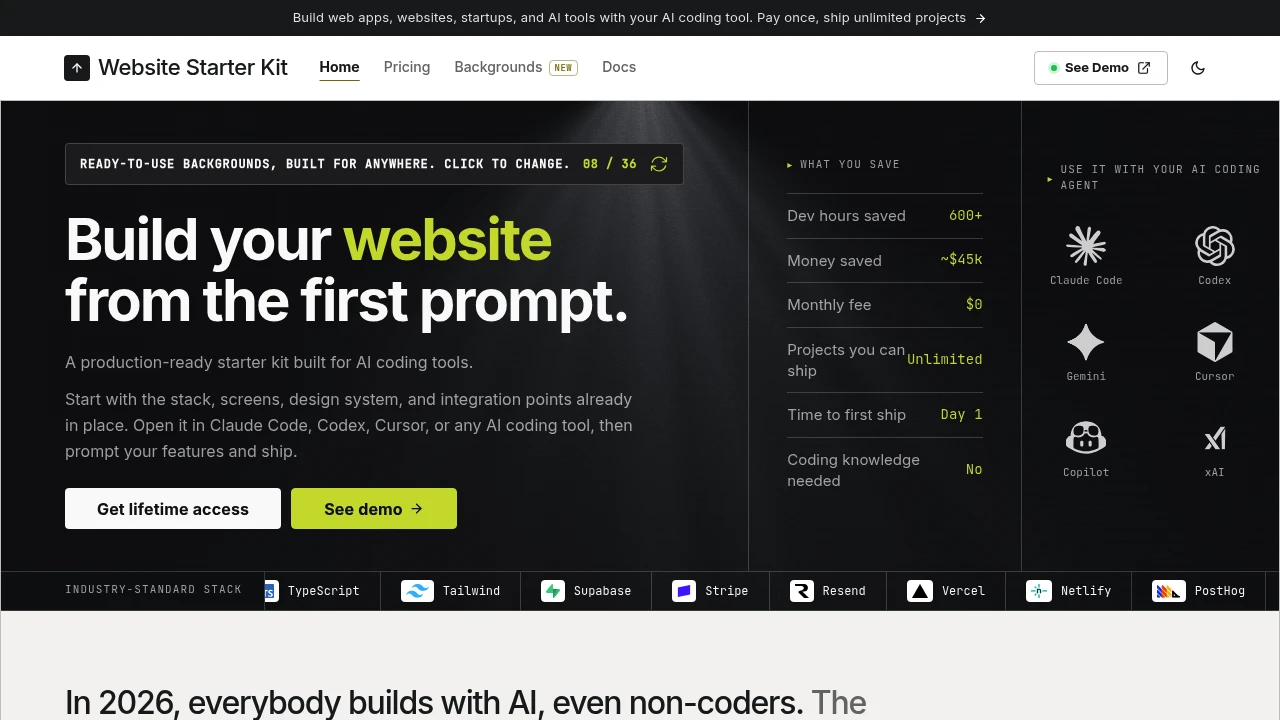 Screenshot of Getdesign.md website